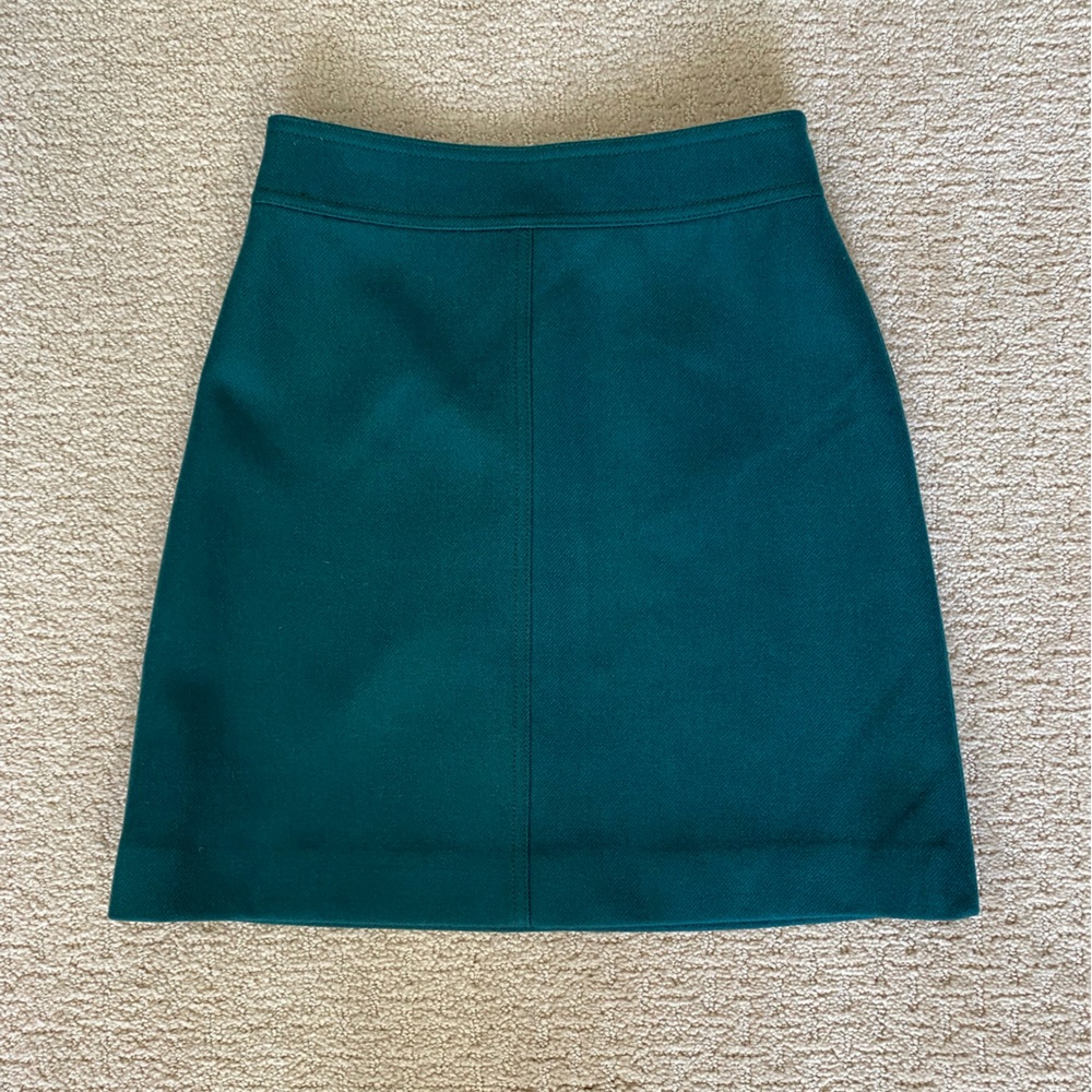 J. Crew Princess Mini Skirt in Double-Serge Wool